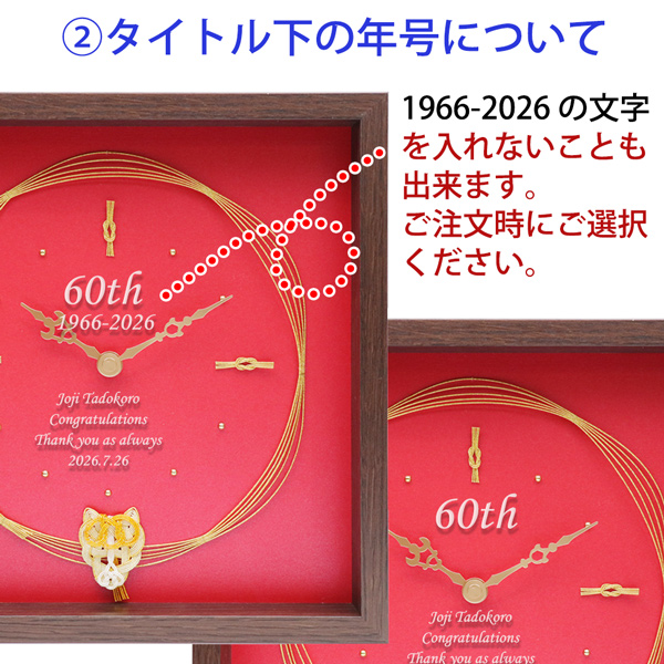 タイトル下の年号について